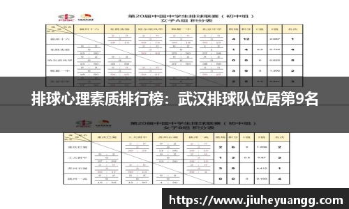 排球心理素质排行榜：武汉排球队位居第9名